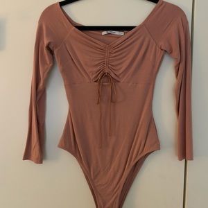 Alexander wang pink body suit with front detail
